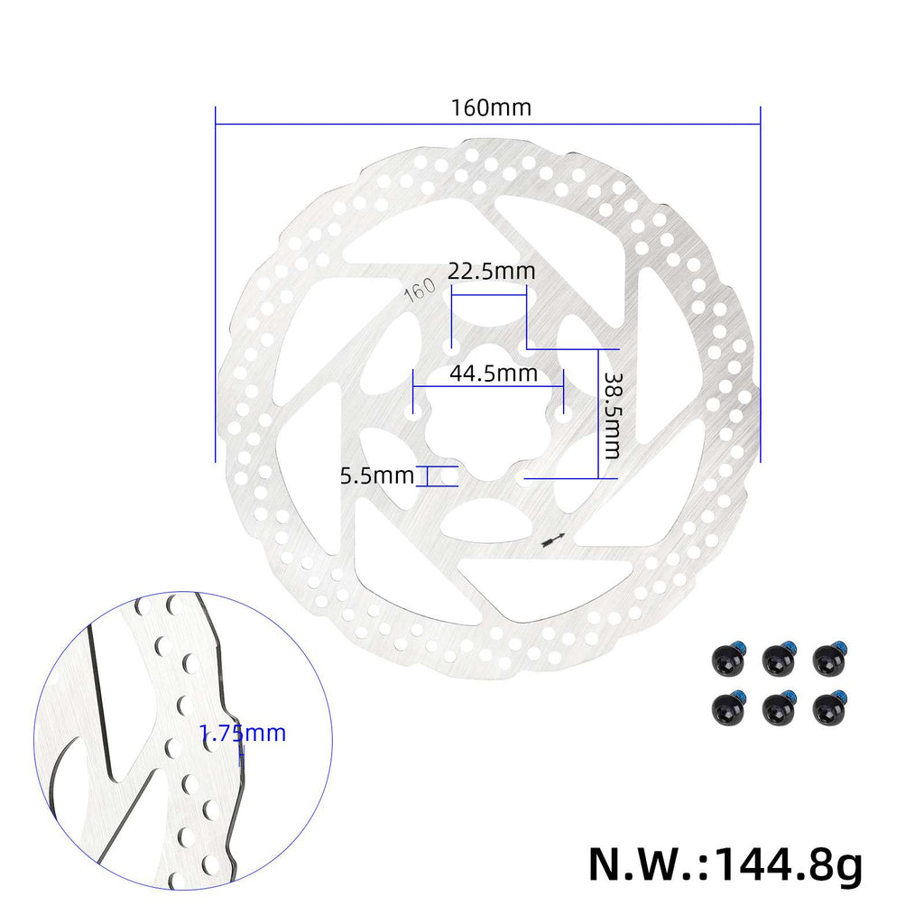 Disc de Frână 160mm pentru KuKirin G2, G4