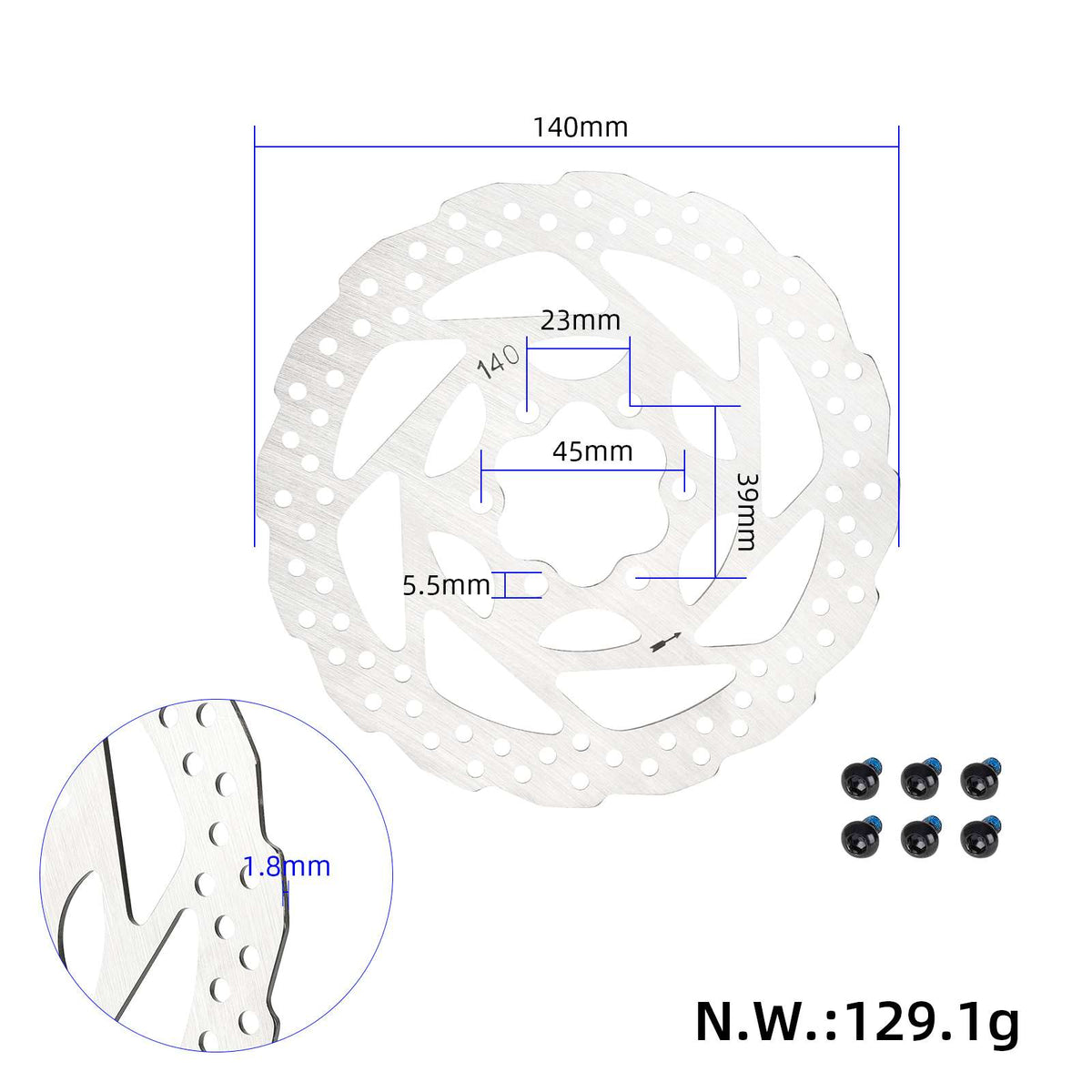Disc de Frână 140mm KuKirin G2 master