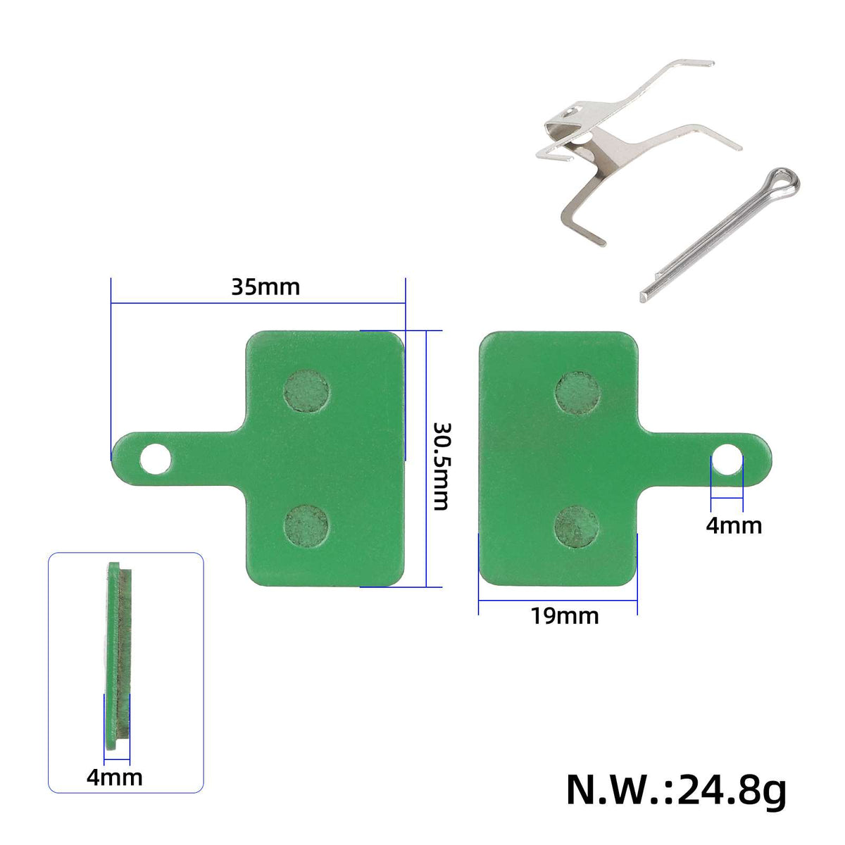 Plăcuțe de frână dreptunghiulare ceramice pentru Kukirin G2, G2 master, G4