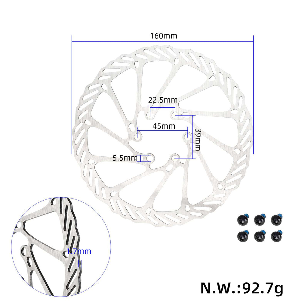 Disc de frână Kukirin 160mm